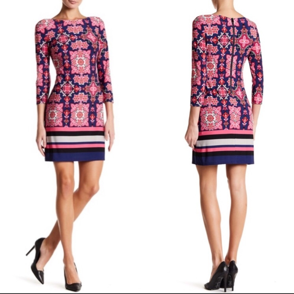 Vince Camuto Patterned shift Dress NWOT